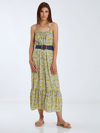 Floral φόρεμα με βολάν SK9875.8653+2