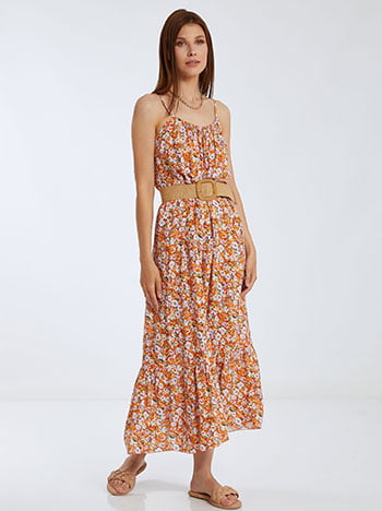 Floral φόρεμα με βολάν SK9875.8653+4