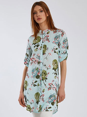 Μακριά floral πουκαμίσα SK9907.3593+2