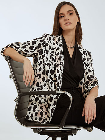 Animal print σακάκι με βάτες SL8011.5559+1
