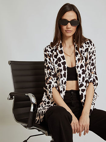 Animal print σακάκι με βάτες SL8011.5560+1
