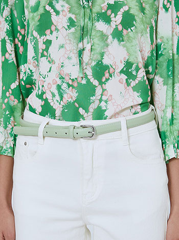 Μονόχρωμη ζώνη δερματίνης SM9861.A558+5