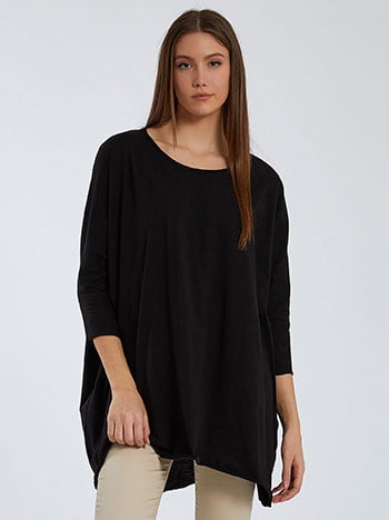 Oversized μπλούζα με αφινίριστο τελείωμα WM6438.4001+3