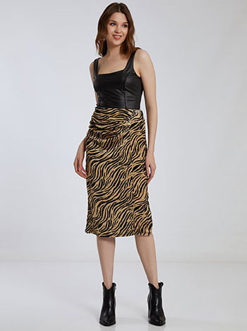 Βελουτέ φούστα σε animal print WM9841.2639+3