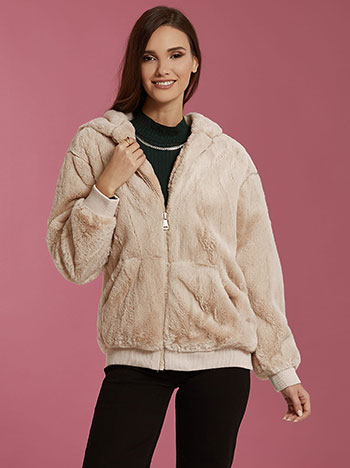 Συνθετική γούνα με τσέπες WN7904.6856+3