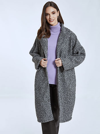 Oversized μπουκλέ παλτό WQ7885.7978+2