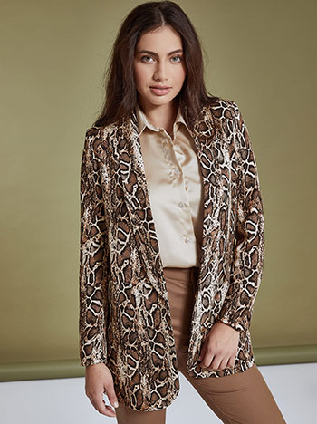 Σακάκι σε animal print WQ8011.5896+1