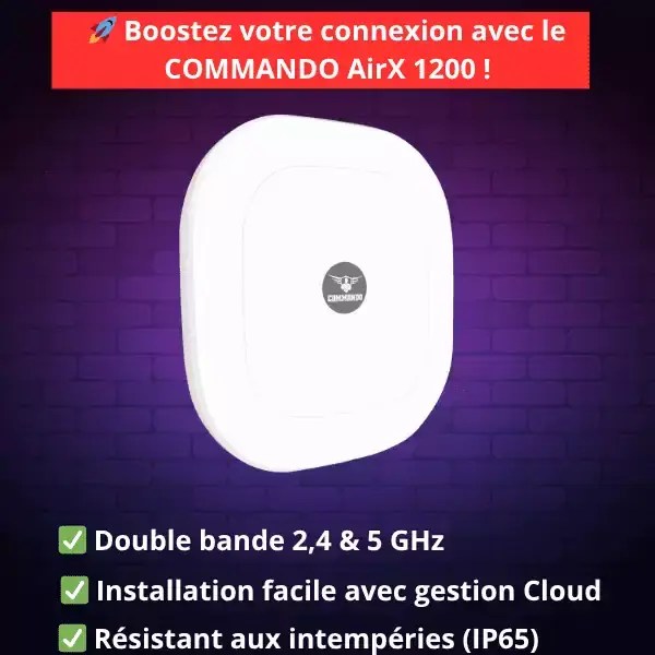 Point d&rsquo;acces COMMANDO AirX 1200 Mbit/s, 2,4 GHz + 5 GHz