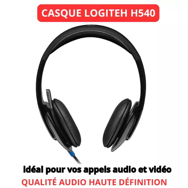 Casque USB Logitech H540 avec micro anti-bruit – Son HD