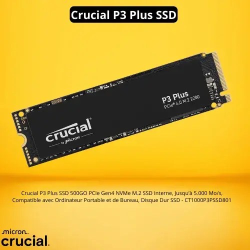 PCIe 4.0 –Crucial Disque SSD Interne M.2 2280