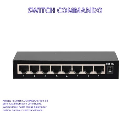 Switch COMMANDO SF100-8 8 ports Fast Ethernet Unmanaged