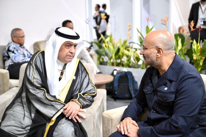 طارق صالح يلتقي وزير النفط الكويتي على هامش قمة المناخ كوب 30