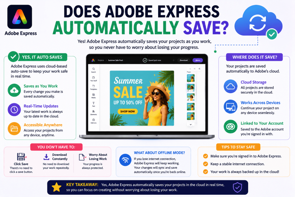 Does Adobe Express Automatically Save?