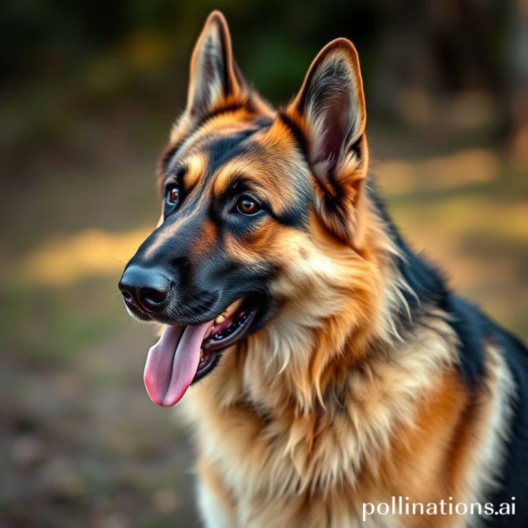 Professional photo of German Shepherd demonstrating dog behavior