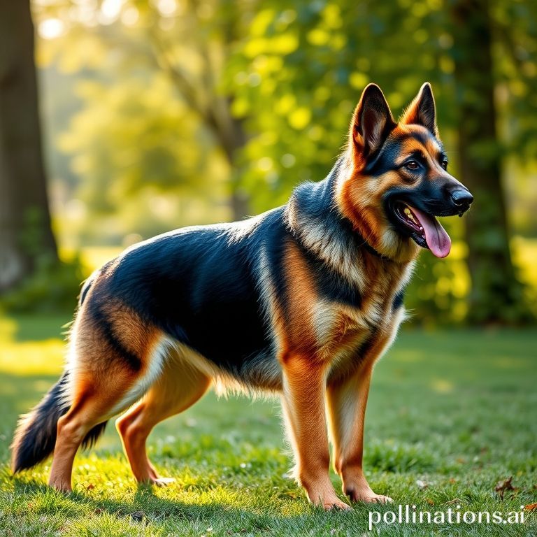 Step-by-step visual guide for German Shepherd dog exercise