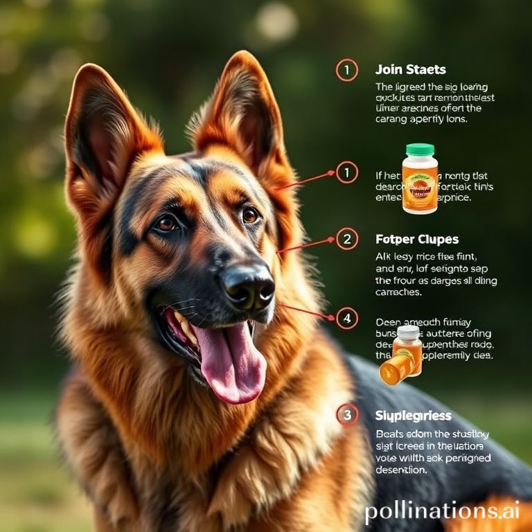 Step-by-step visual guide for German Shepherd joint supplements