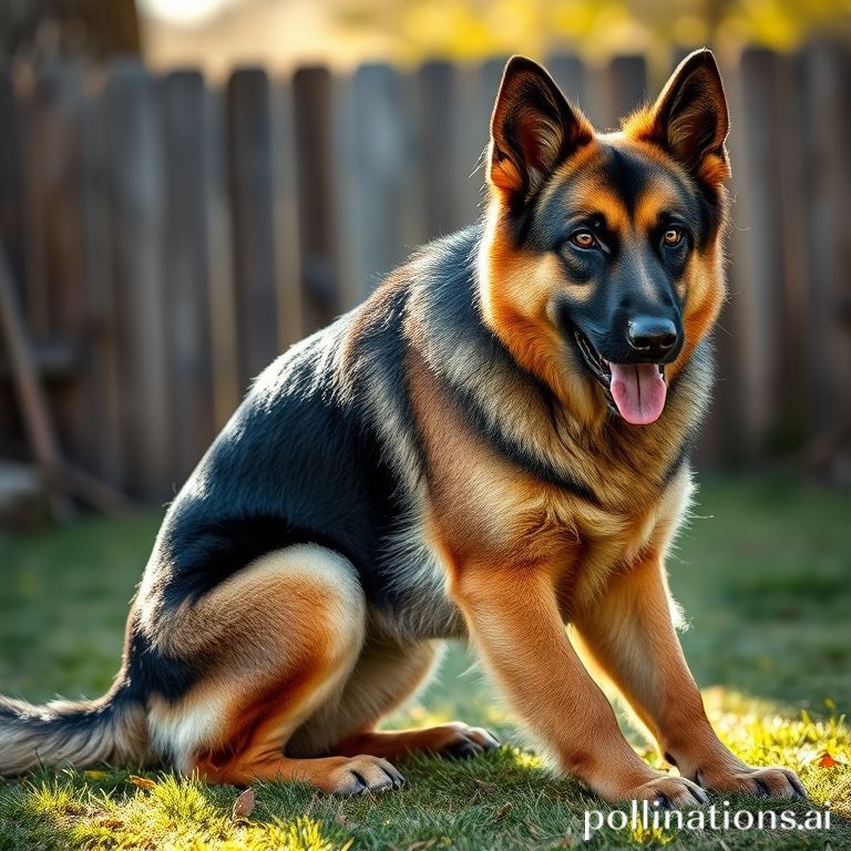 Professional photo of German Shepherd demonstrating shedding control