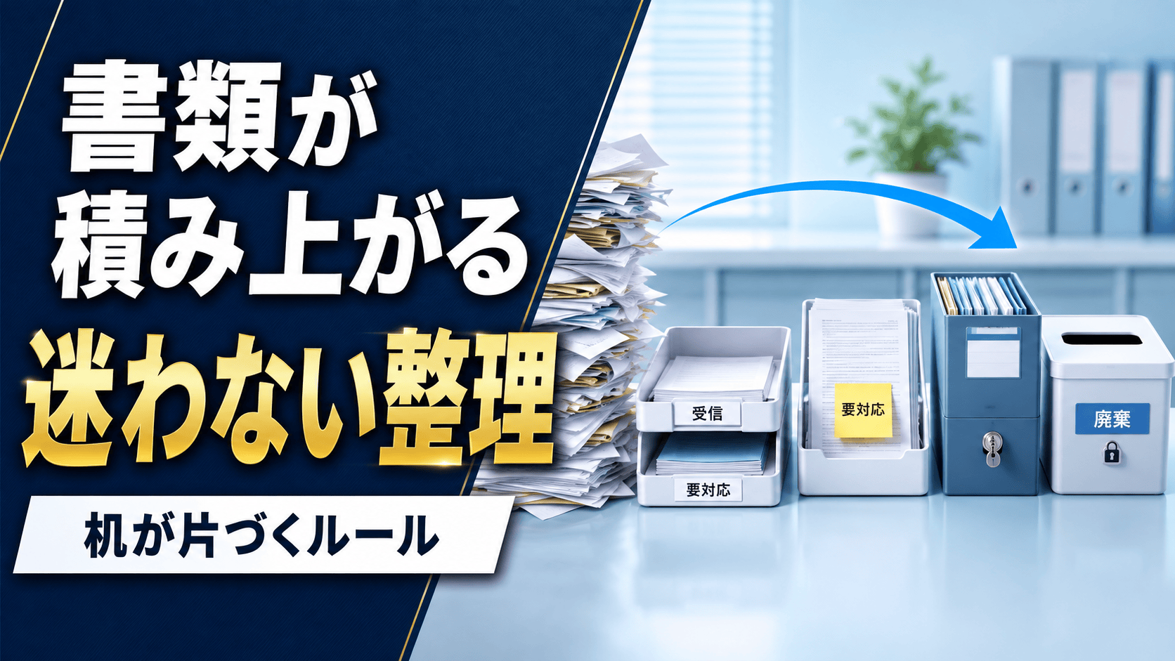 書類が積み上がる 迷わない整理