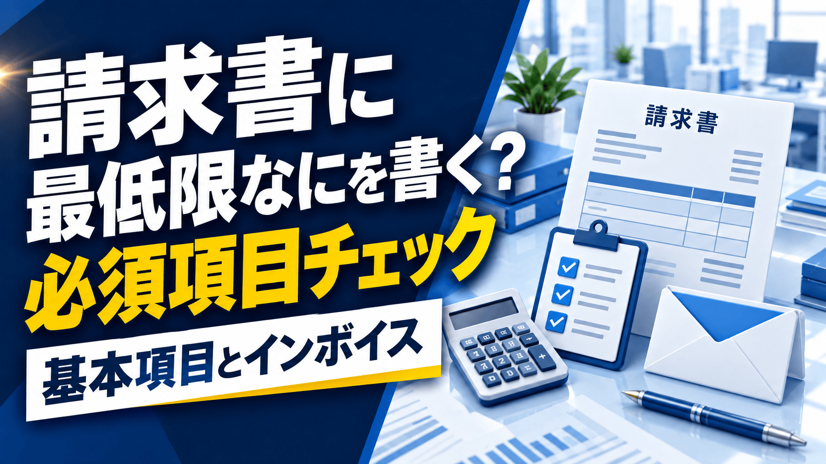 「請求書、最低限なにを書けば有効？」がわかる必須項目チェック