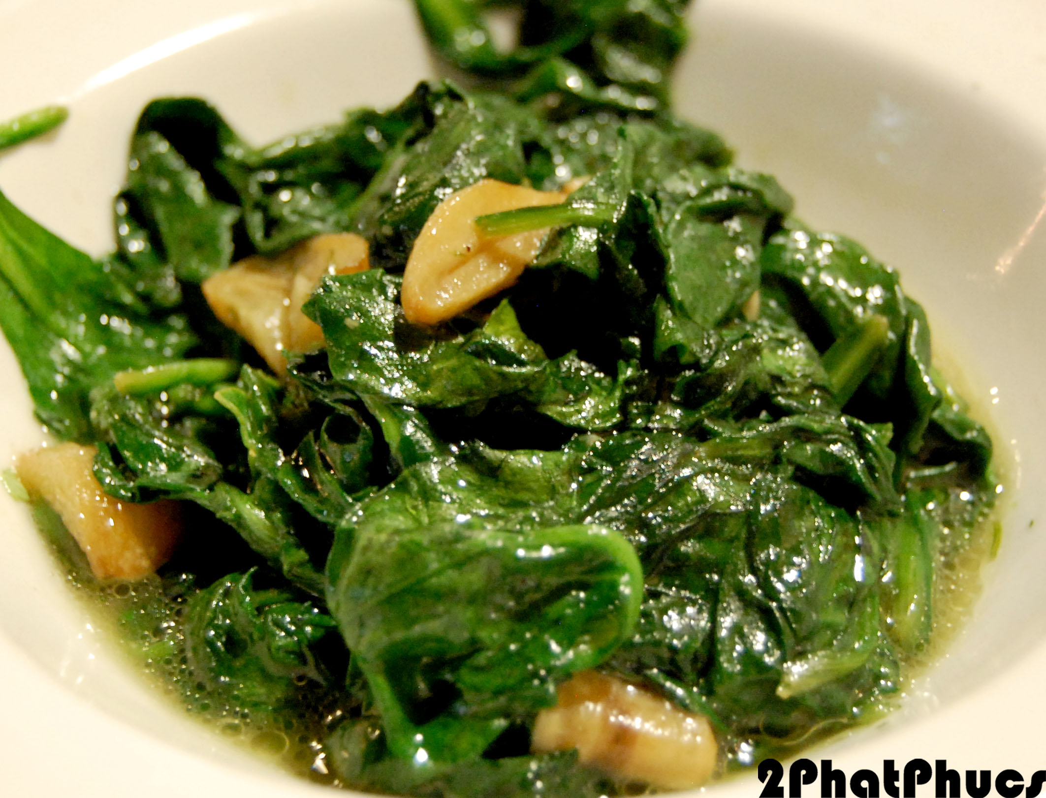 Nino's spinach side.