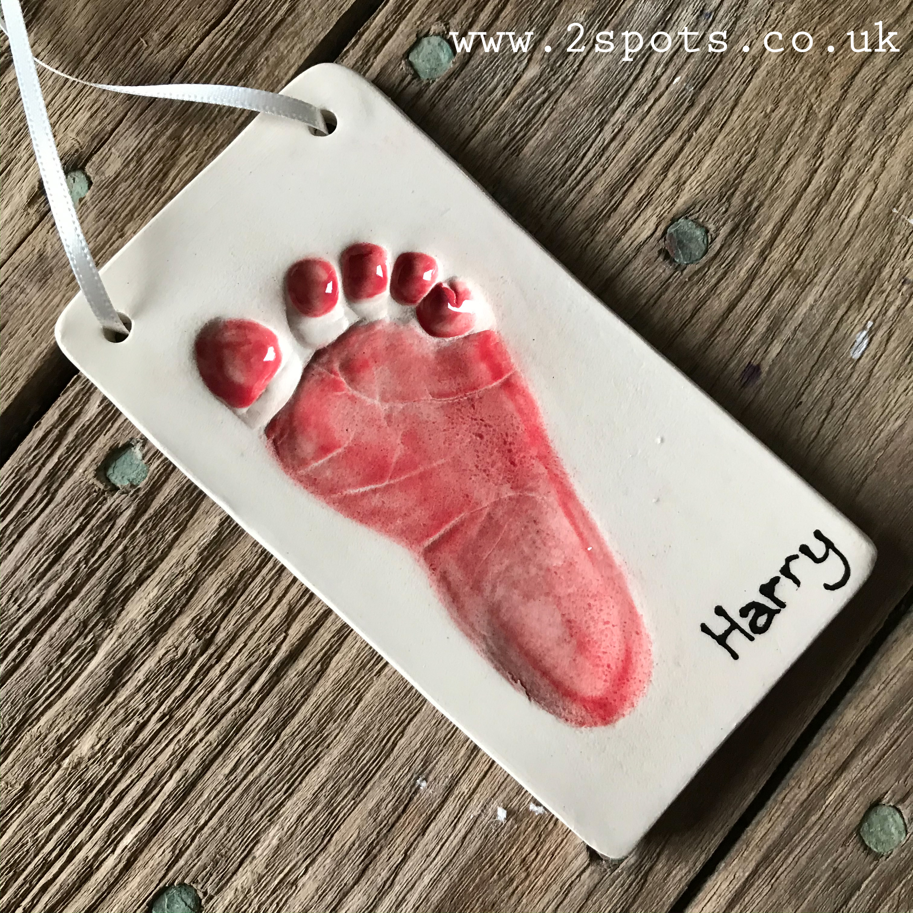 Red Clay Imprint Ornament