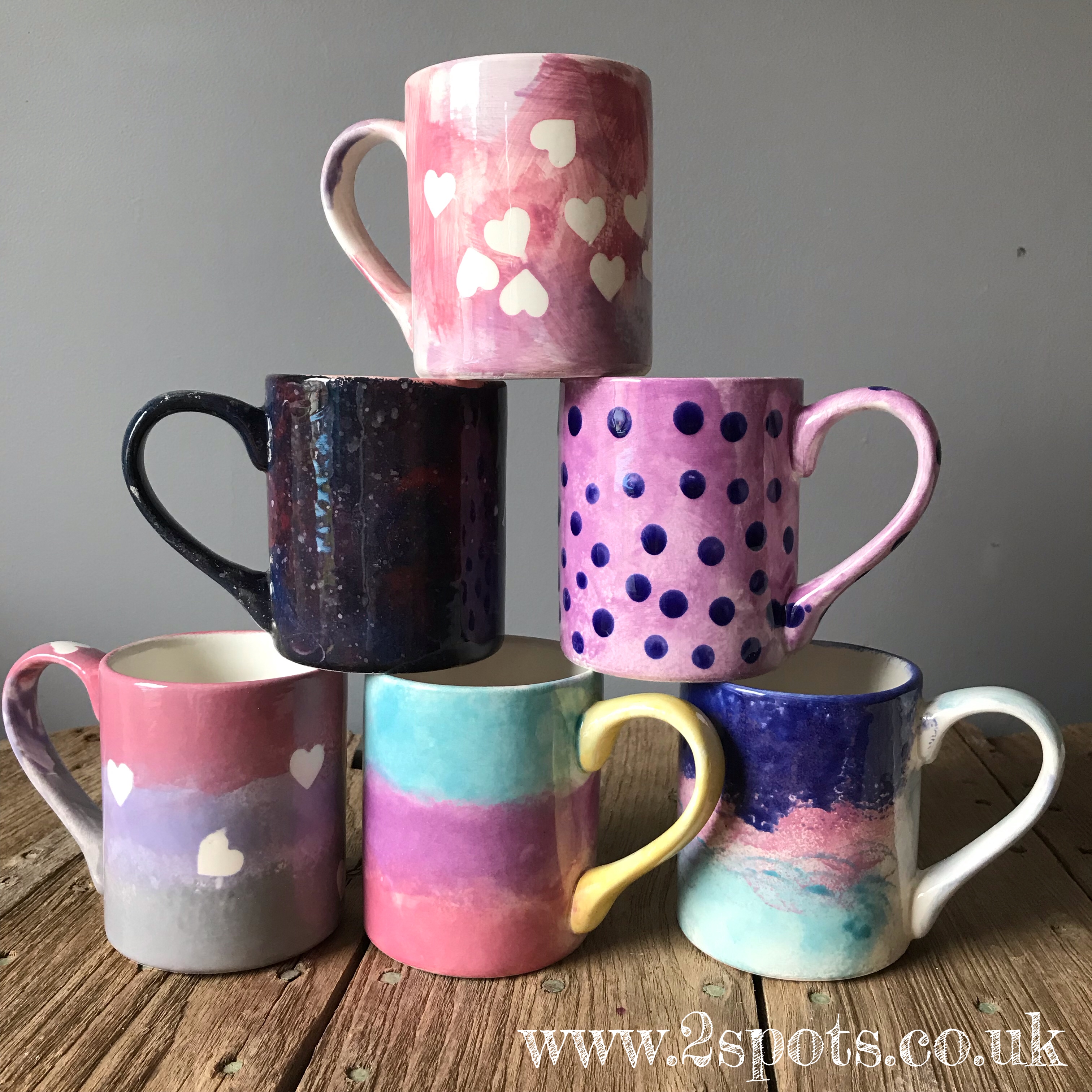 Painted Mug Stack 2