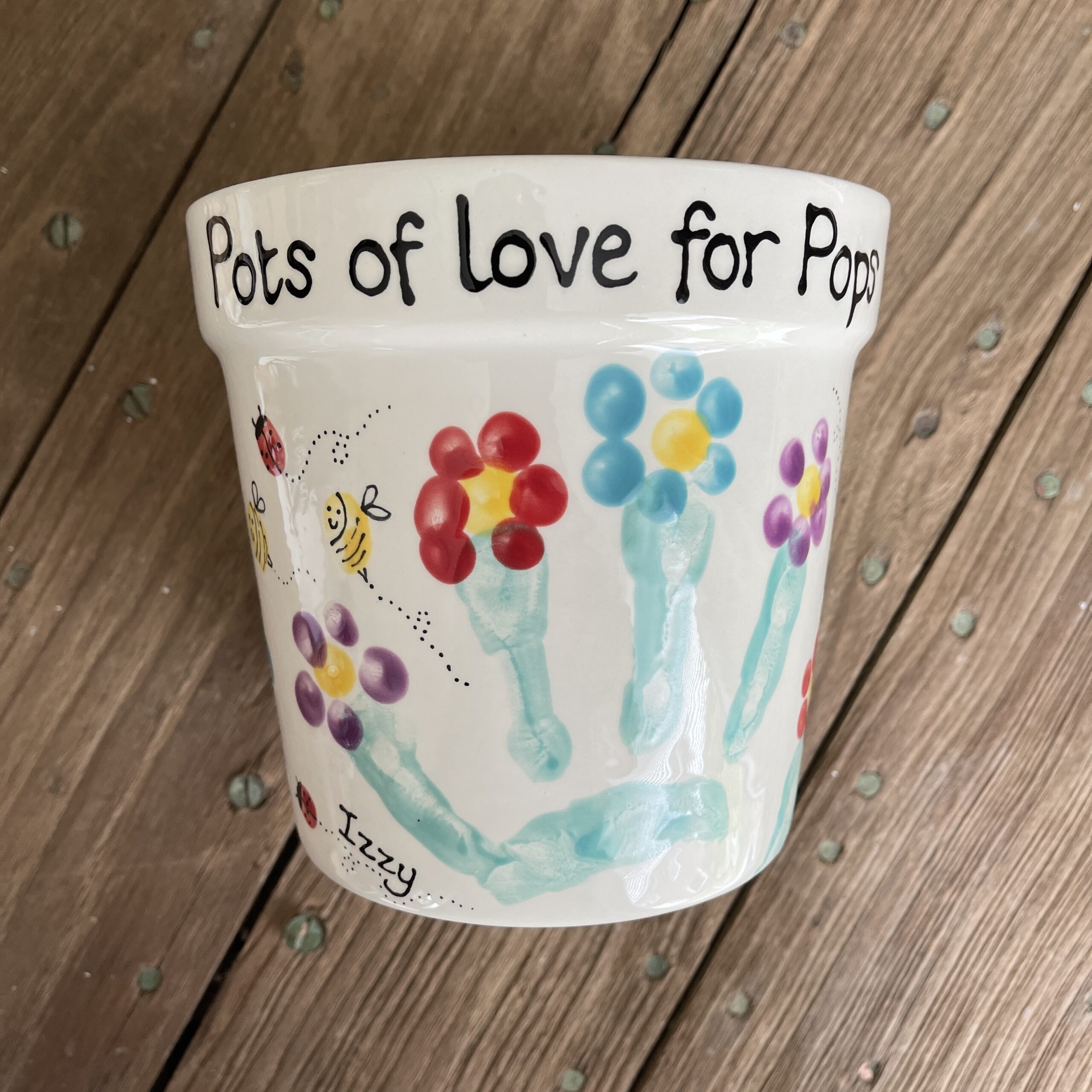 Flower Pot with Flower Artwork
