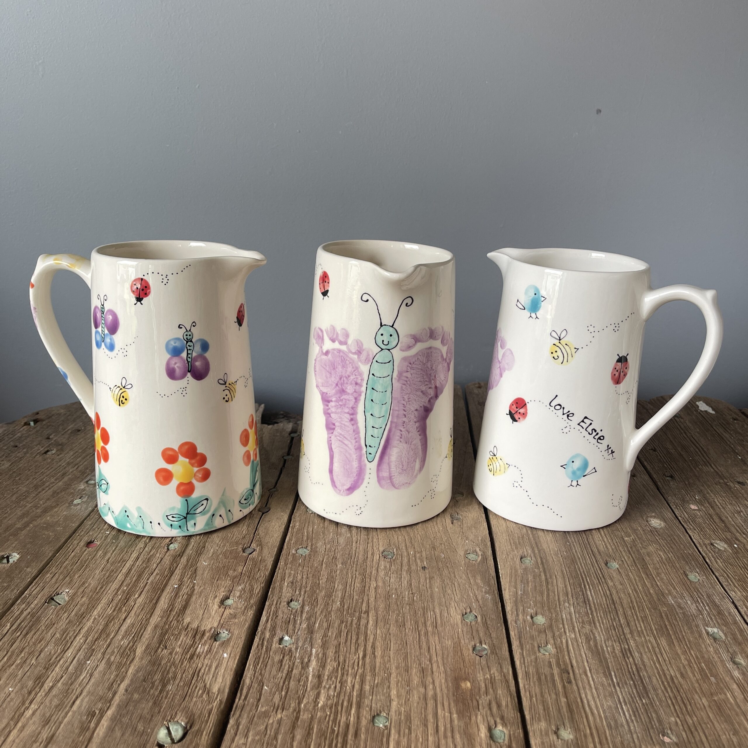 Jugs with Garden-theme Artwork