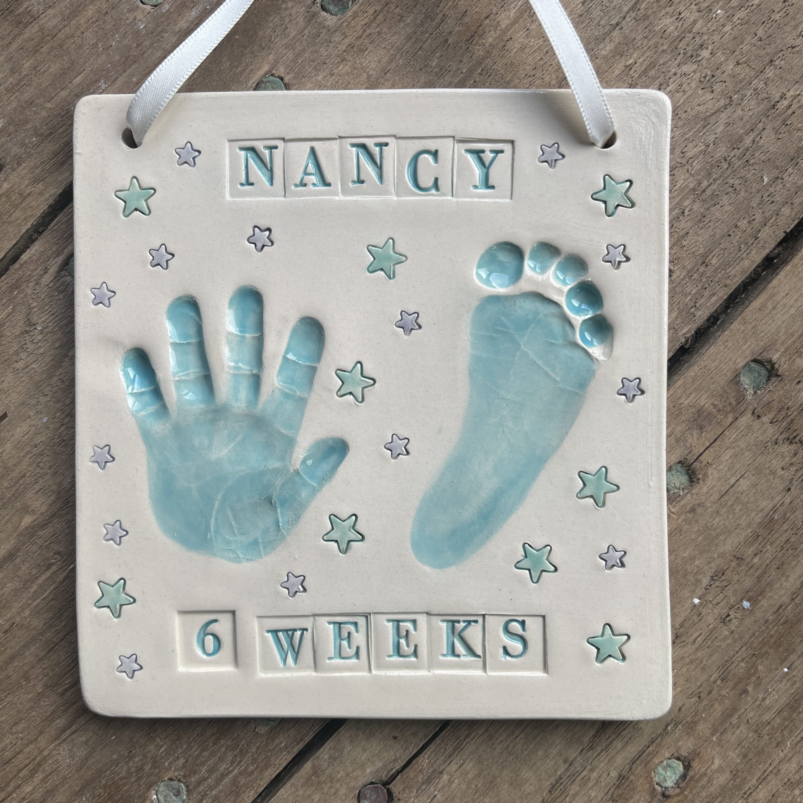 Clay Imprint in Turquoise Blue