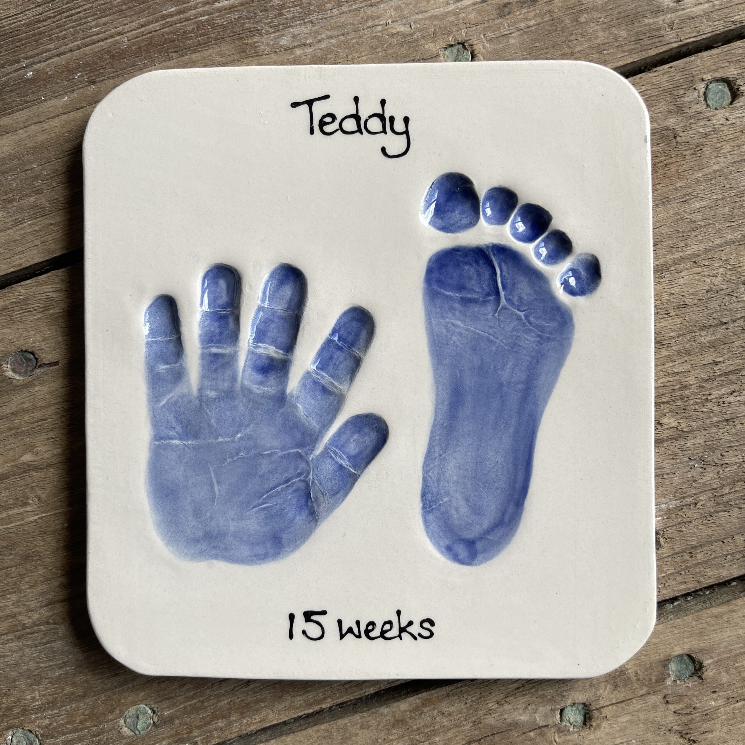 Clay Imprint in Dark Blue