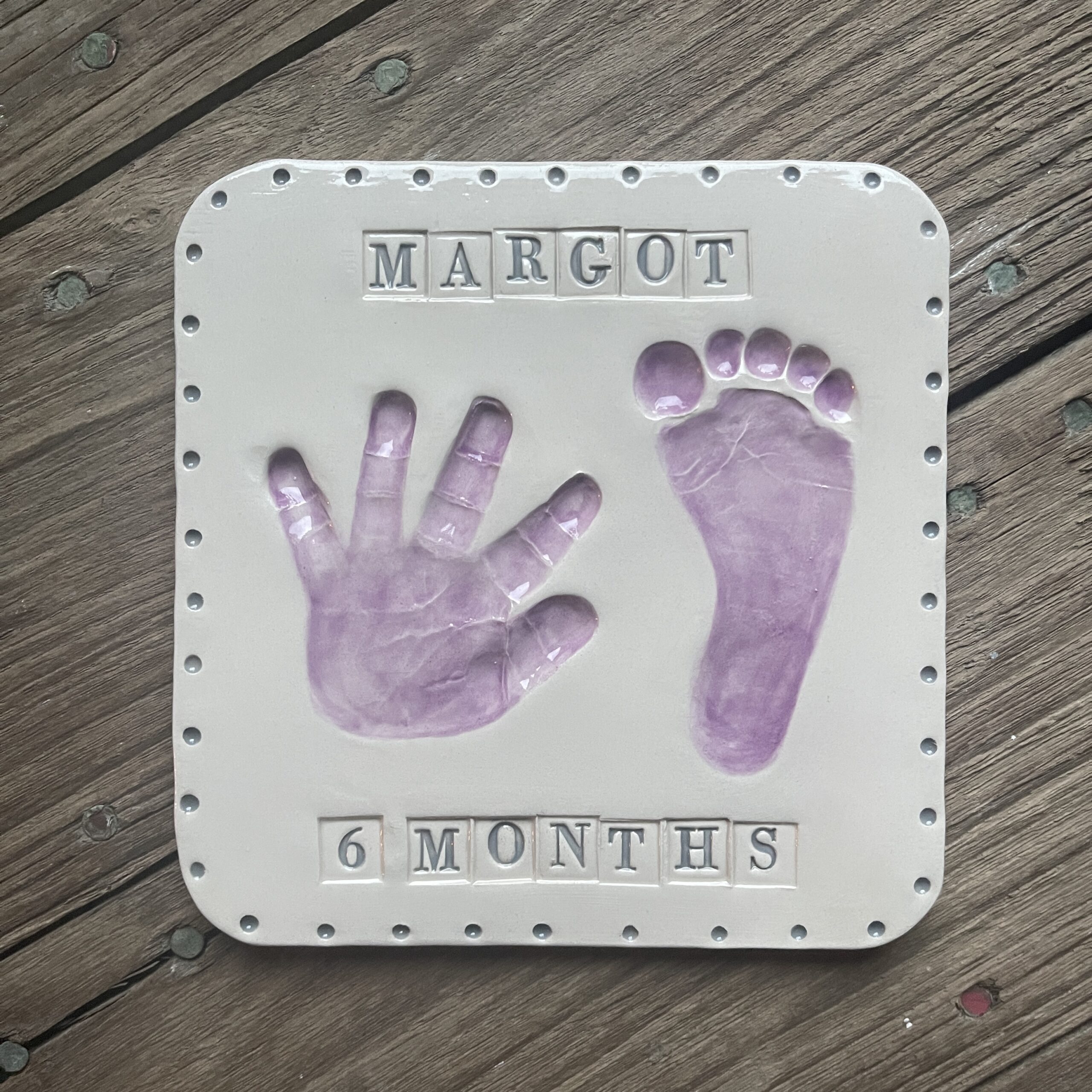 CLay Imprint in Purple & Grey