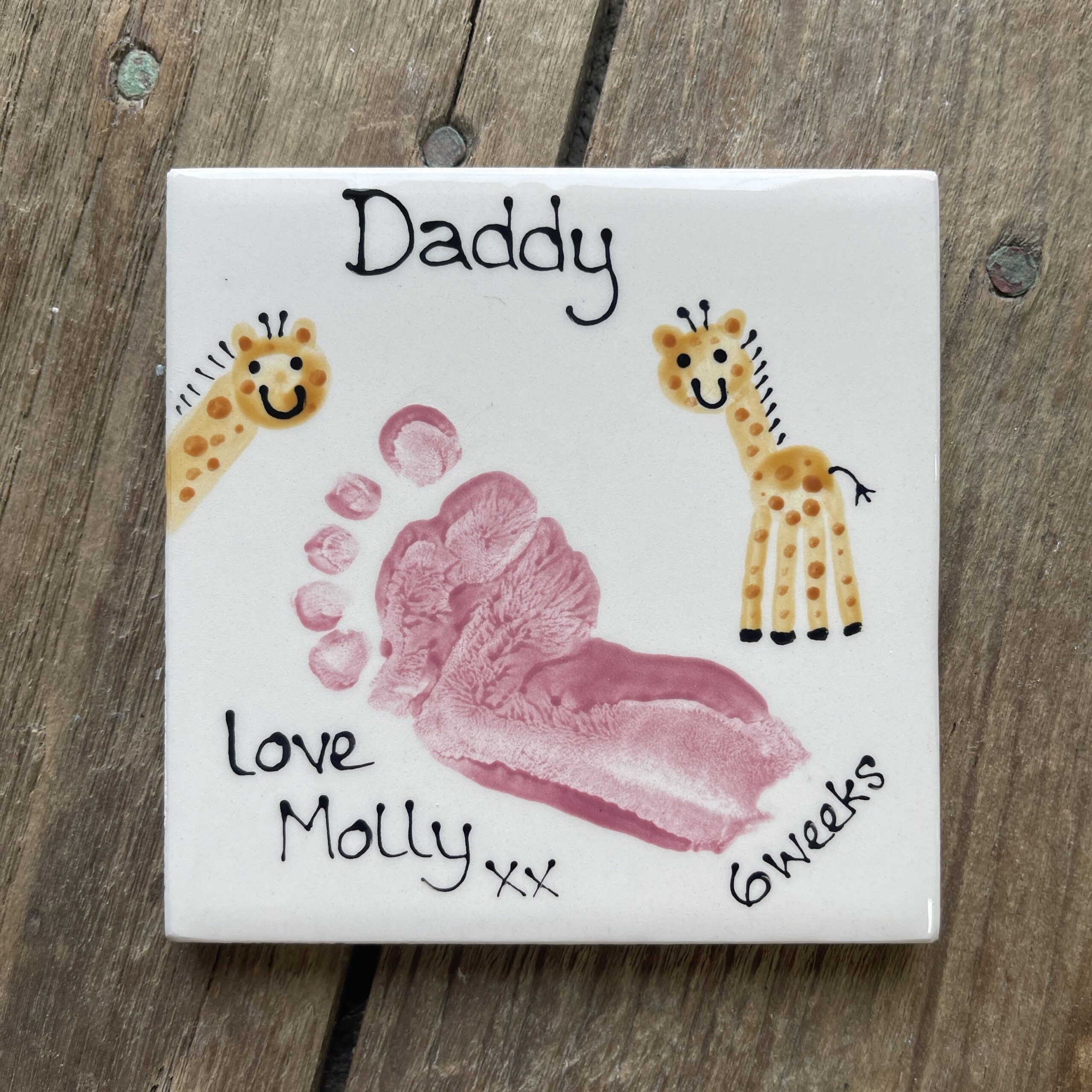 Giraffe Toeprint Coaster