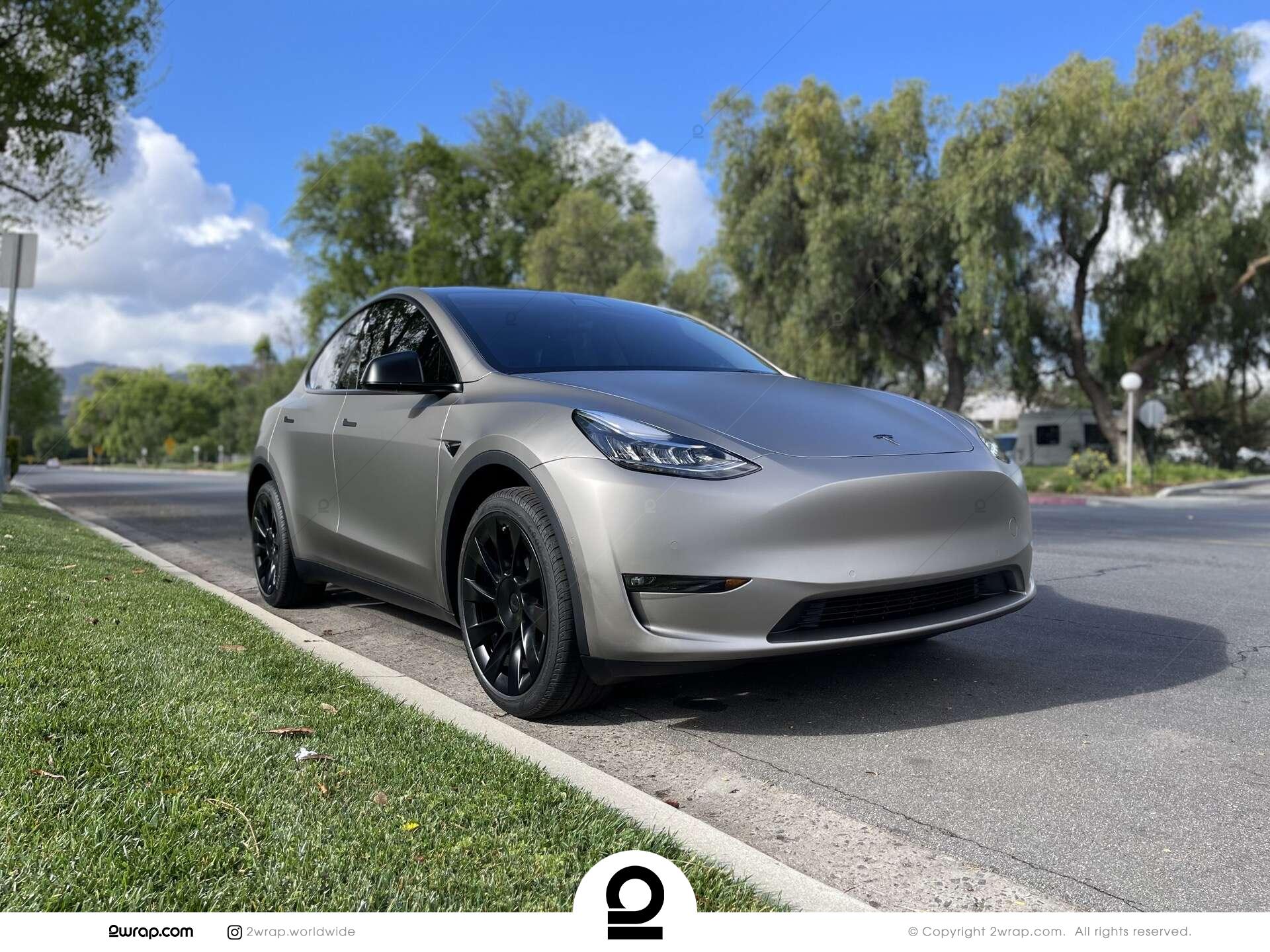Tesla model y matte grey