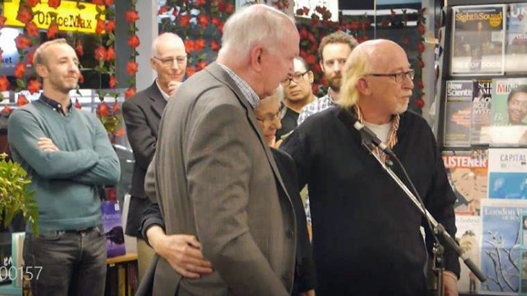 Des and Pip share a hug