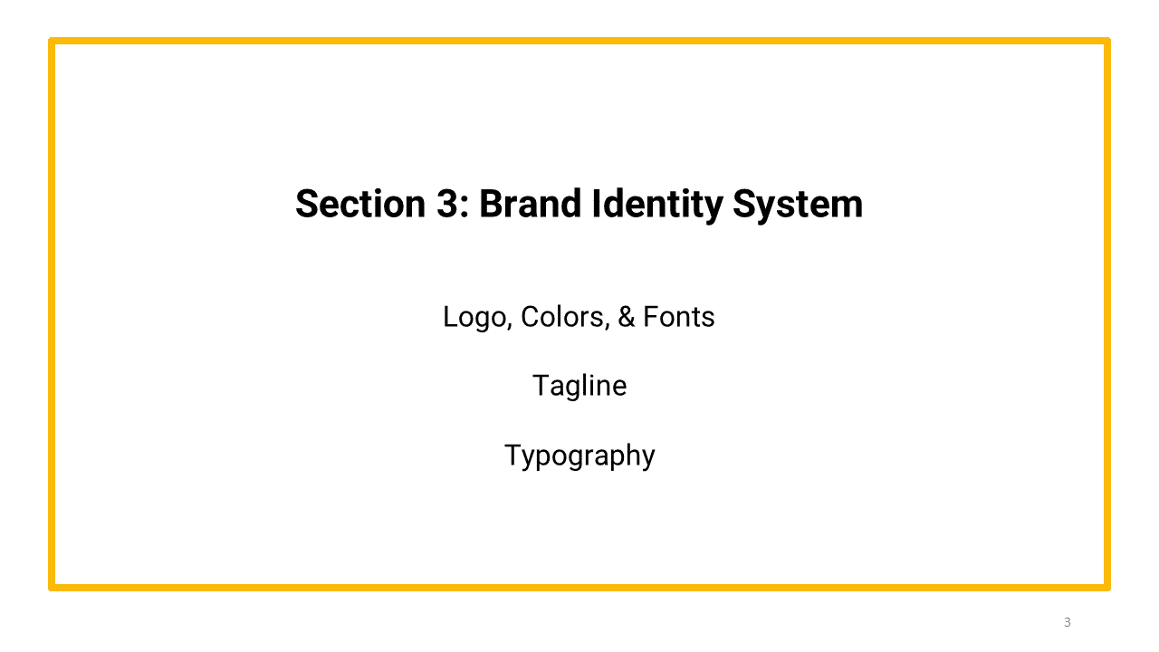 brand primer template Section 3 Brand Identity System