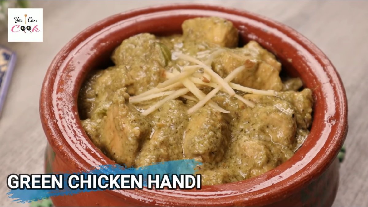 Green Chicken Handi