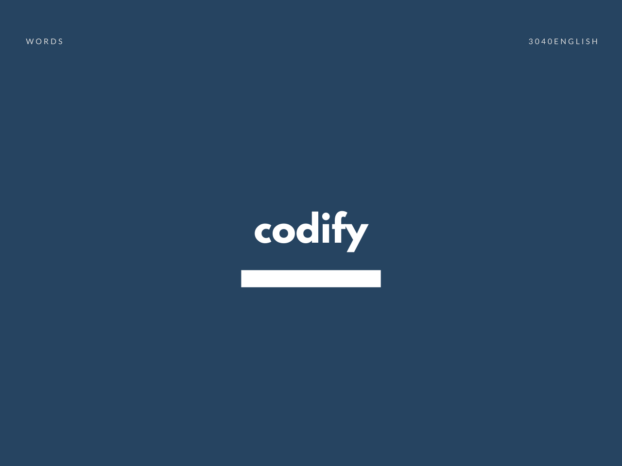 Codify の意味と簡単な使い方 音読用例文あり
