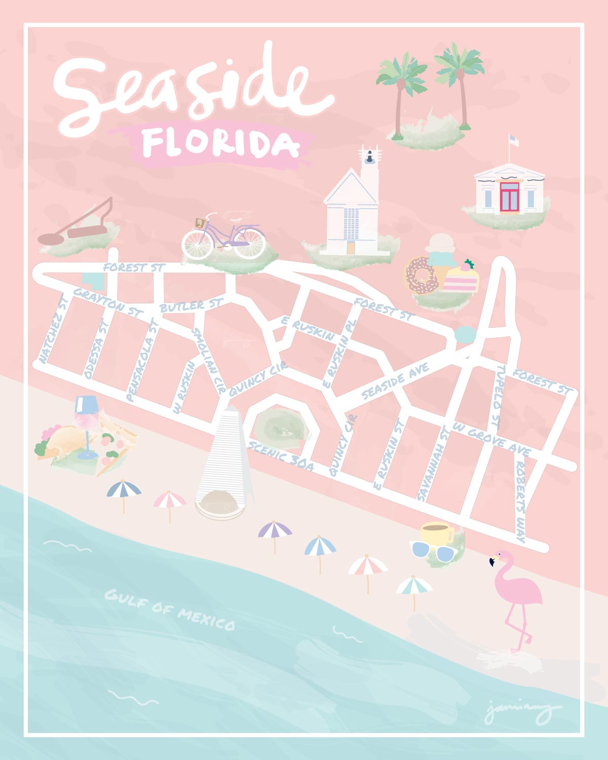 My Seaside Favorites 30A Mama Jami Ray Seaside Map Copyright Jami Ray 