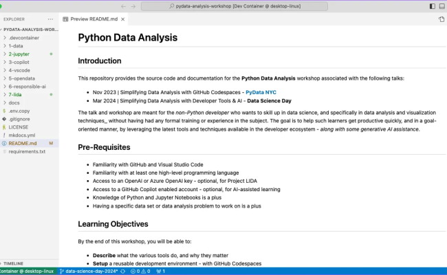 1. GitHub Codespaces | Leap Into Data Science