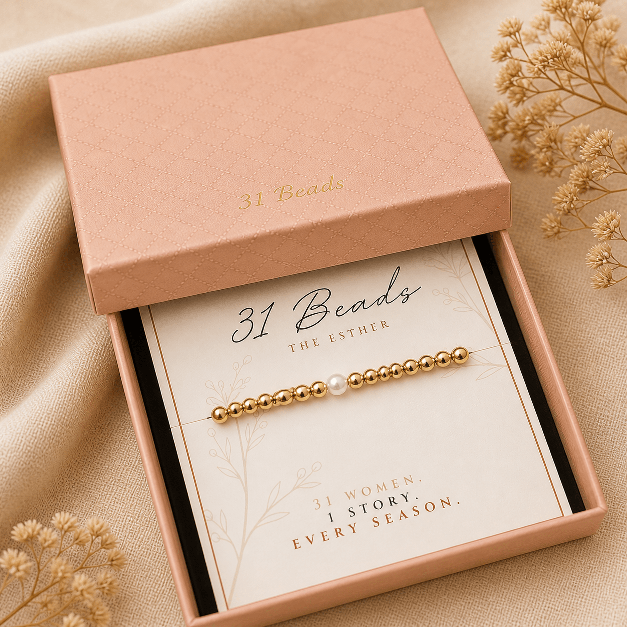 Esther Christian Bracelet, Gold Filled Beads, Proverbs 31 Pearl Jewelry