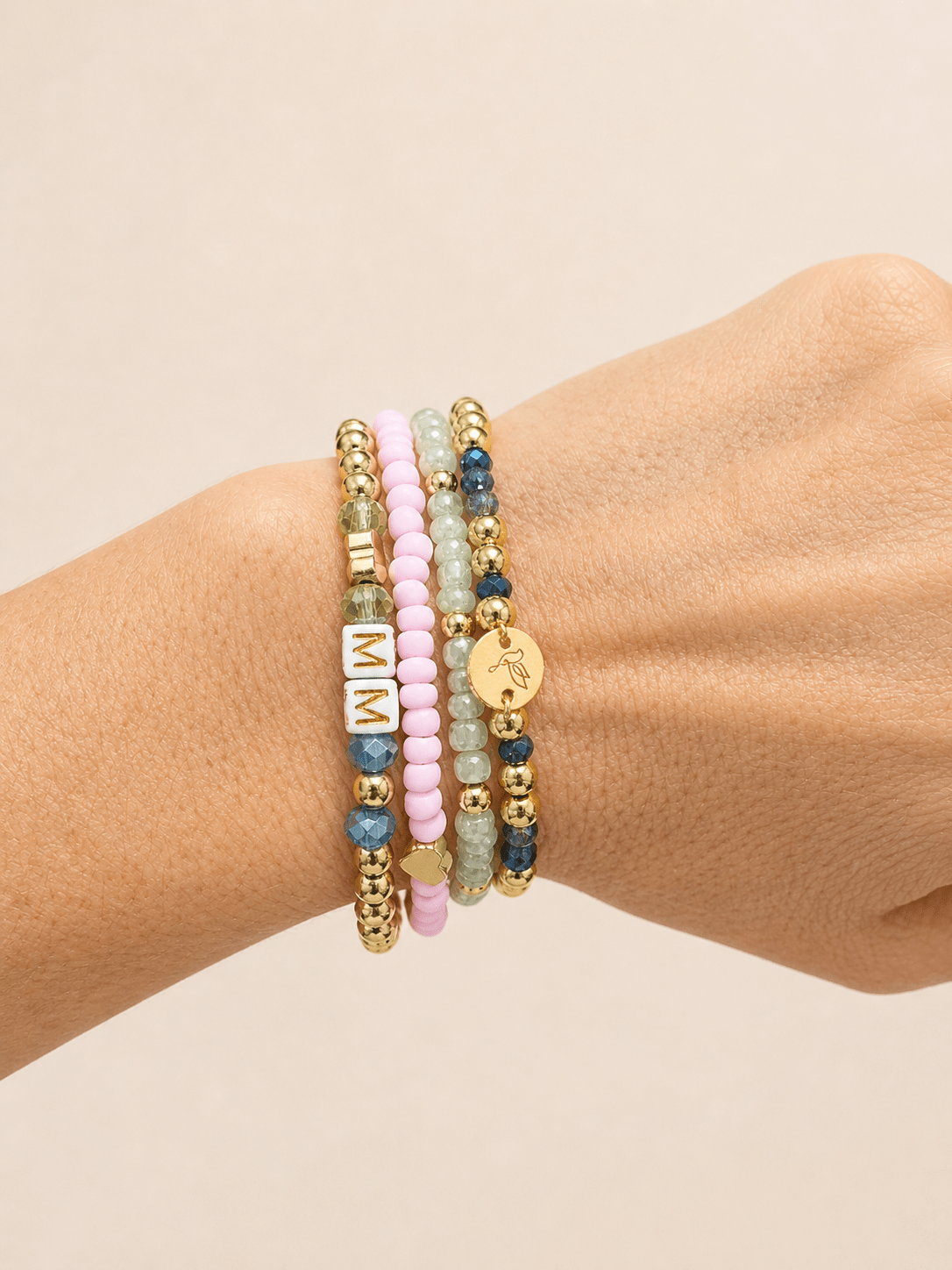 Christian Stackable Bracelets, Gold Bead Faith Jewelry, Proverbs 31 Scripture Gift