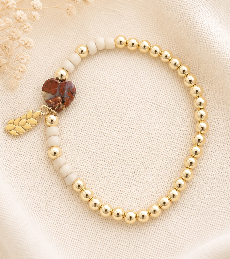 Christian Bracelet, 31 Beaded Jewelry, Ruth Inspired, Loyalty Charm, Friendship Gift