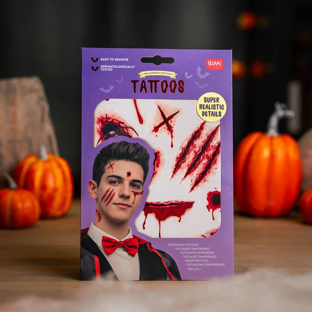 tatouages fausses blessures Halloween Legami