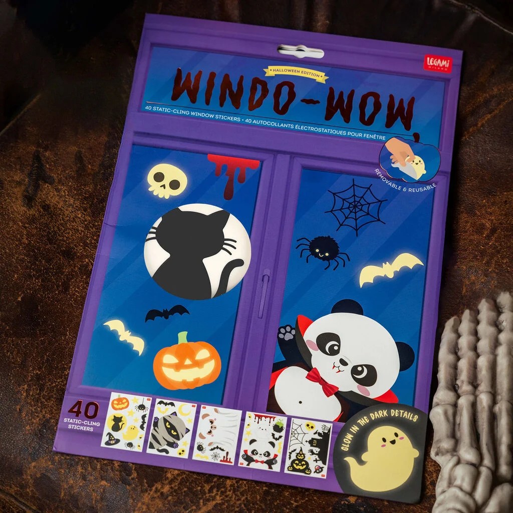 autocollants fenêtre Halloween sans colle Legami