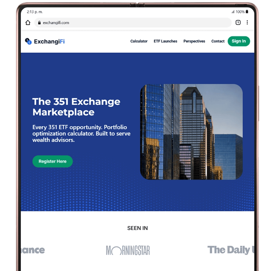 Mockup of exchangifi.com