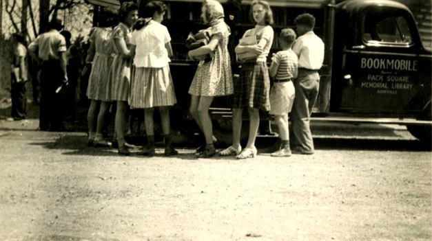 Pack Memorial Library Bookmobile - Photo courtesy of Asheville and Buncombe County Website