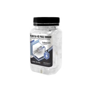 Bote con 100 Plugs Pass through RJ45 Cat6 sin blin