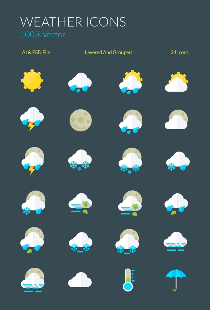 80 Best Free Weather Icon Sets 2021 Update 365 Web Resources