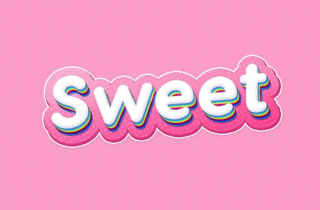 Cute Text Effect Free PSD