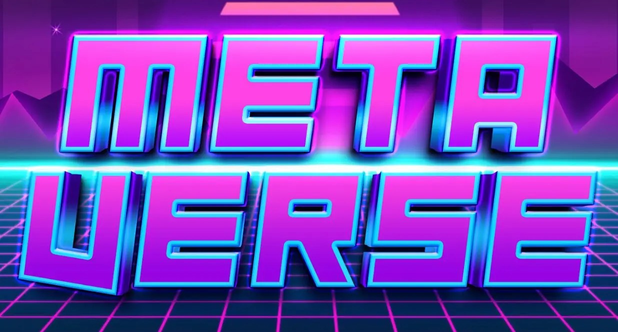 Retro Metaverse Psd Text Effect